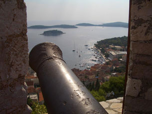 View of Hvar Town from ancient fort