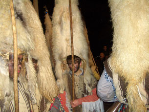 Headdress Costumes on Riva during Split's Carnival