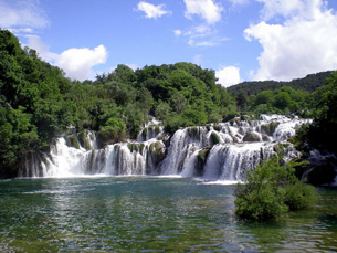 Krka's largest waterfall